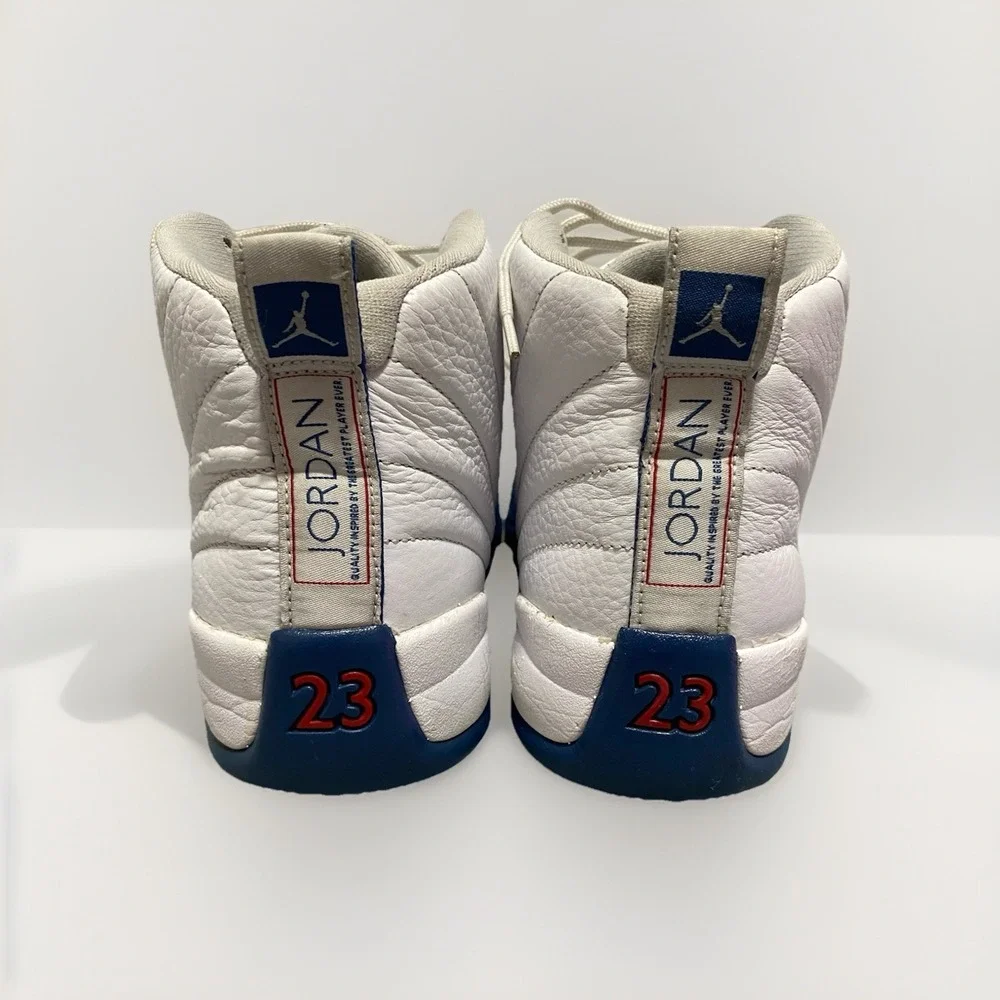 Air Jordan‎ 12 Retro French Blue White Leather Sneakers 130690-113 Mens 11